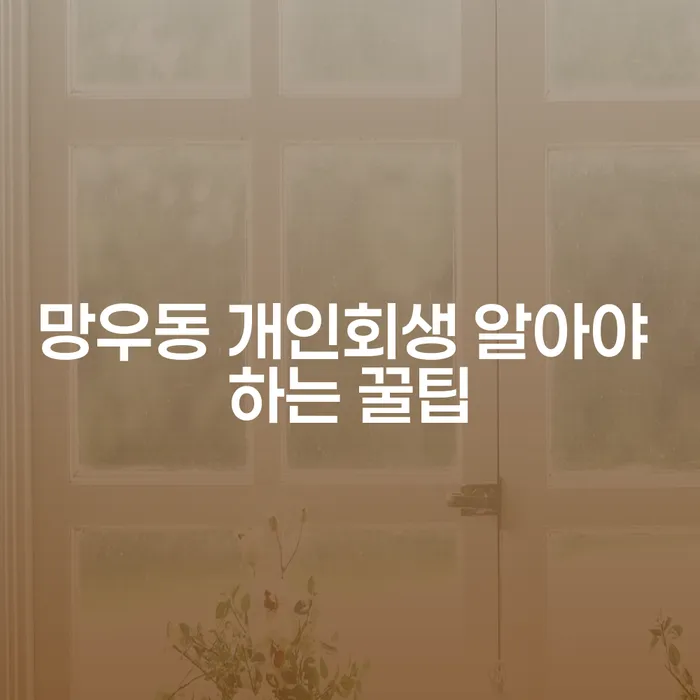 망우동 개인회생 알아야 하는 꿀팁