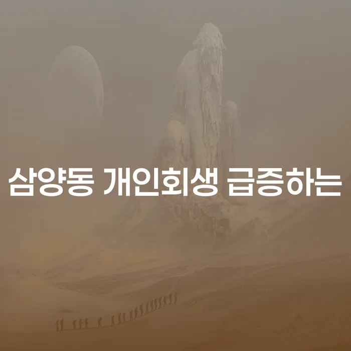 삼양동 개인회생 급증하는