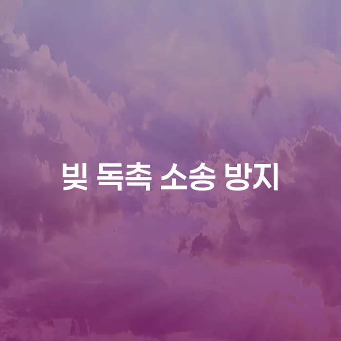 빚 독촉 소송 방지를 위한 효과적인 방법은 무엇일까요?