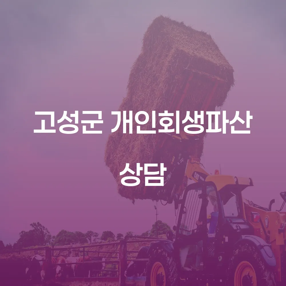 고성군 개인회생 및 파산의 이해와 상담